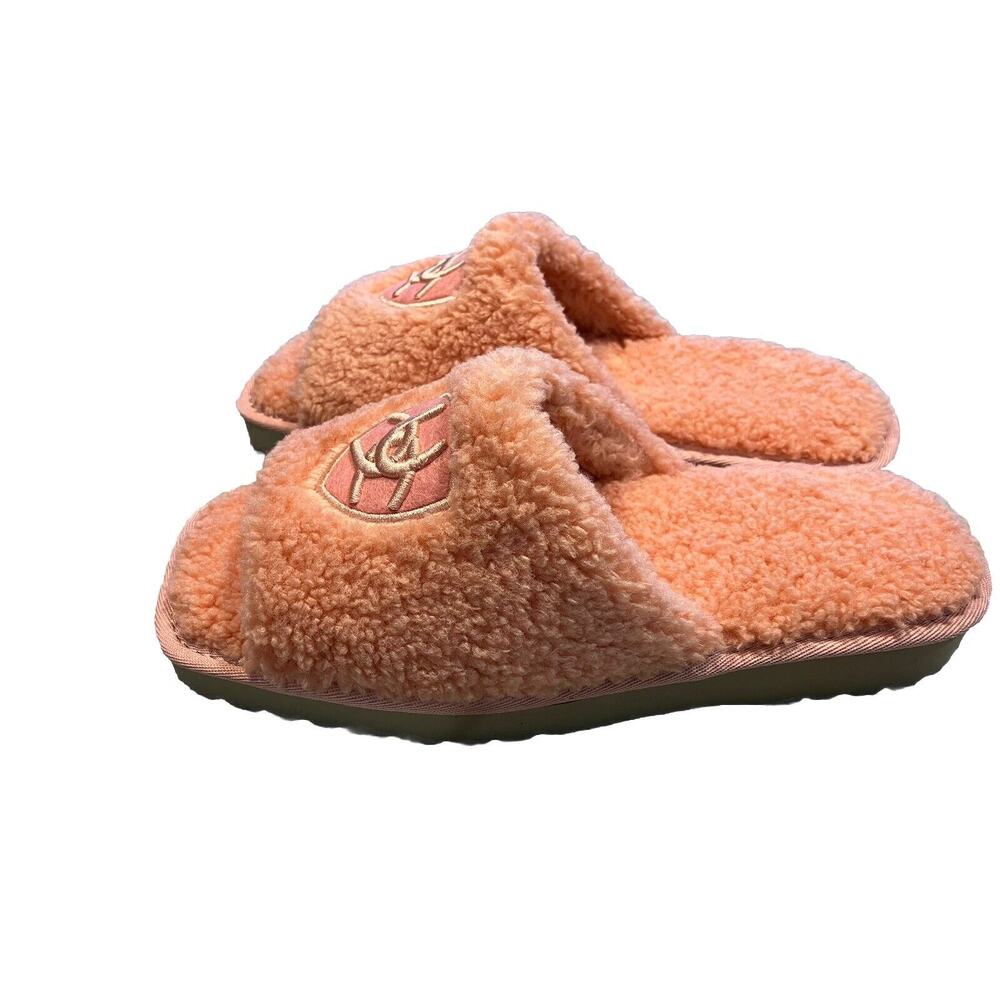 Ariat Cozy Slides Slippers 9 Pink Women Chic Open Toe Fleece Square Toe Comfort - Picture 2 of 8